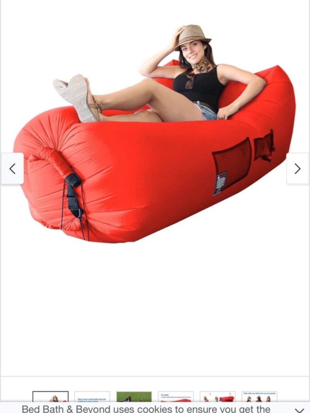 Source Unknown Red Inflatable Lounger